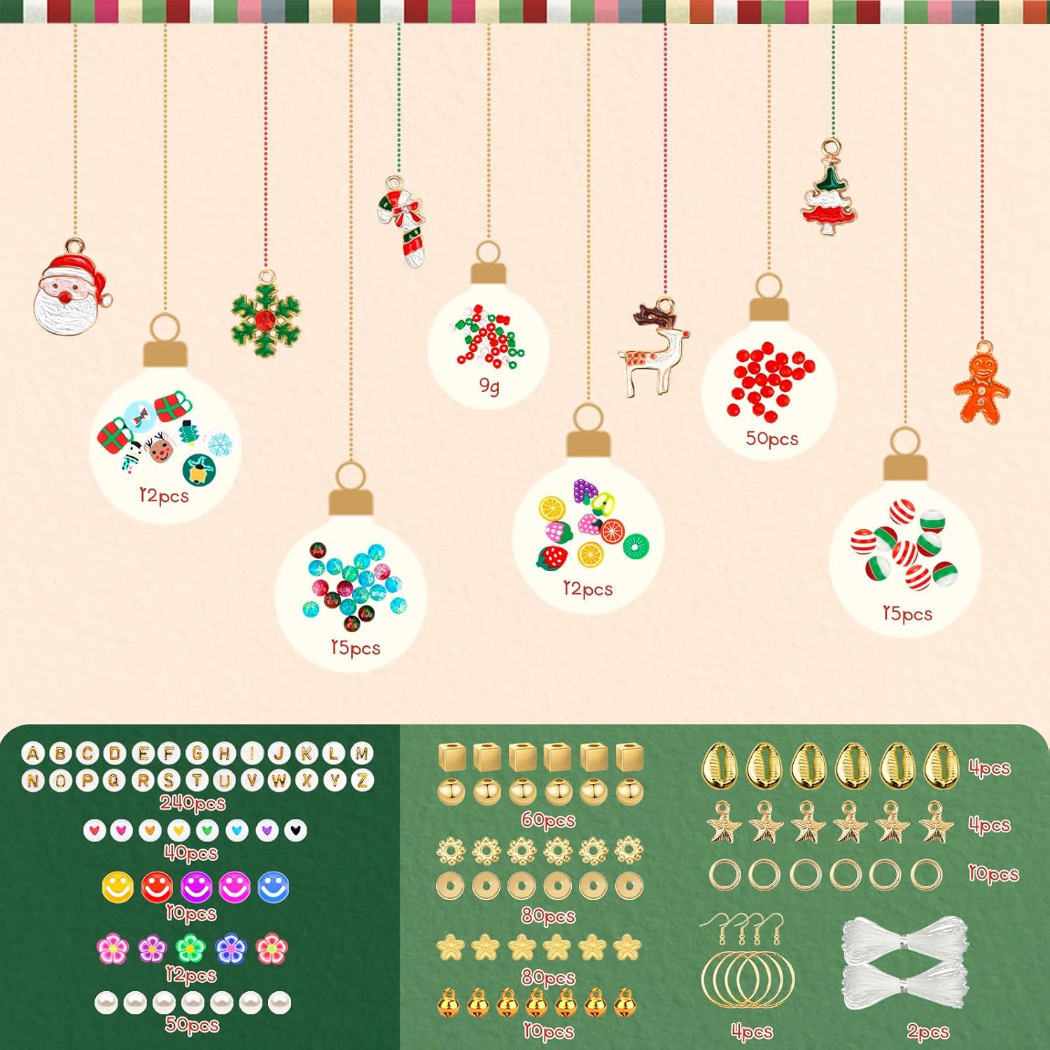 Gionlion Christmas Bracelet Making Kit