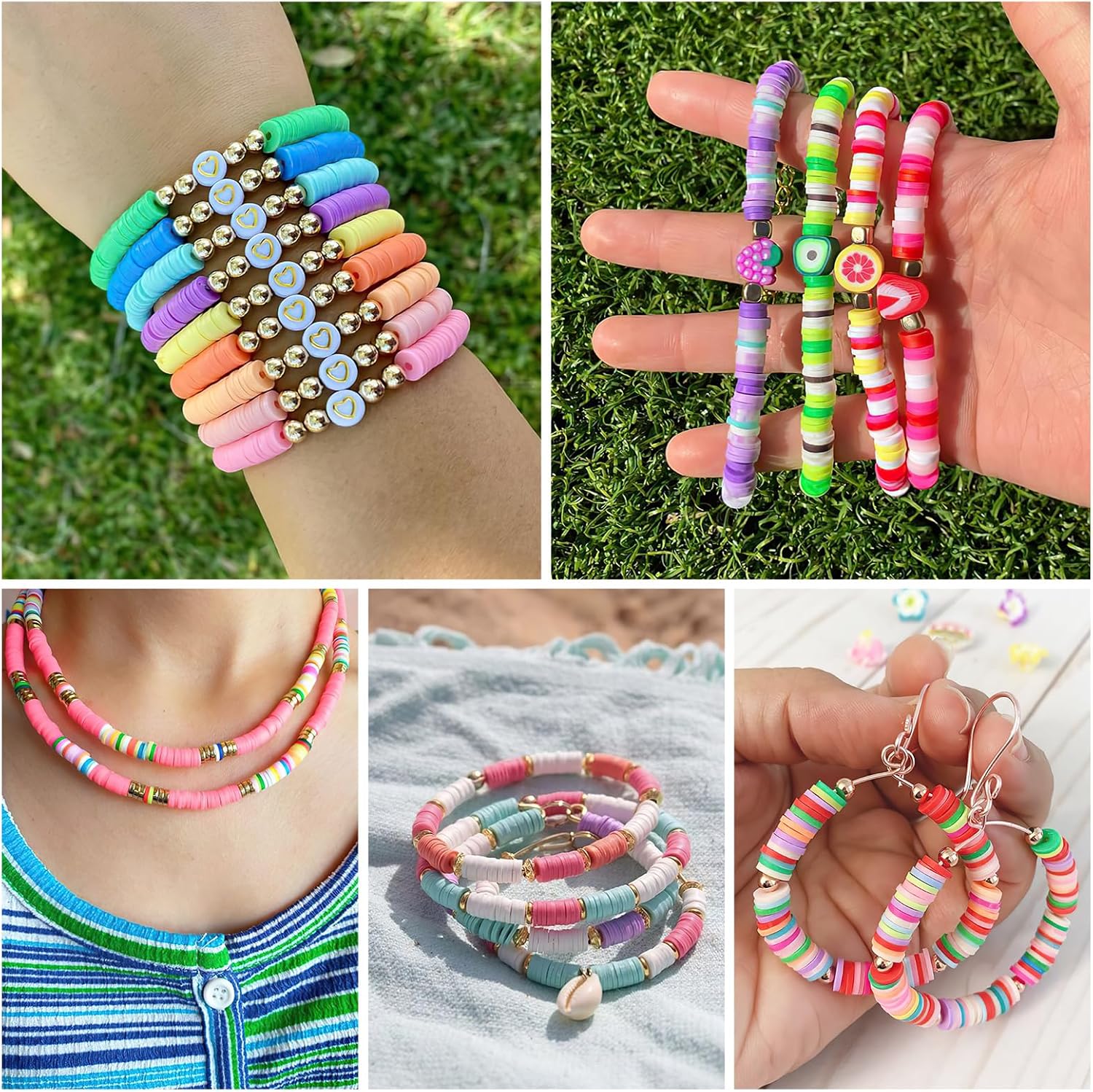 Gionlion 25000 Pcs Clay Beads Bracelet Making Kit for Gatherings