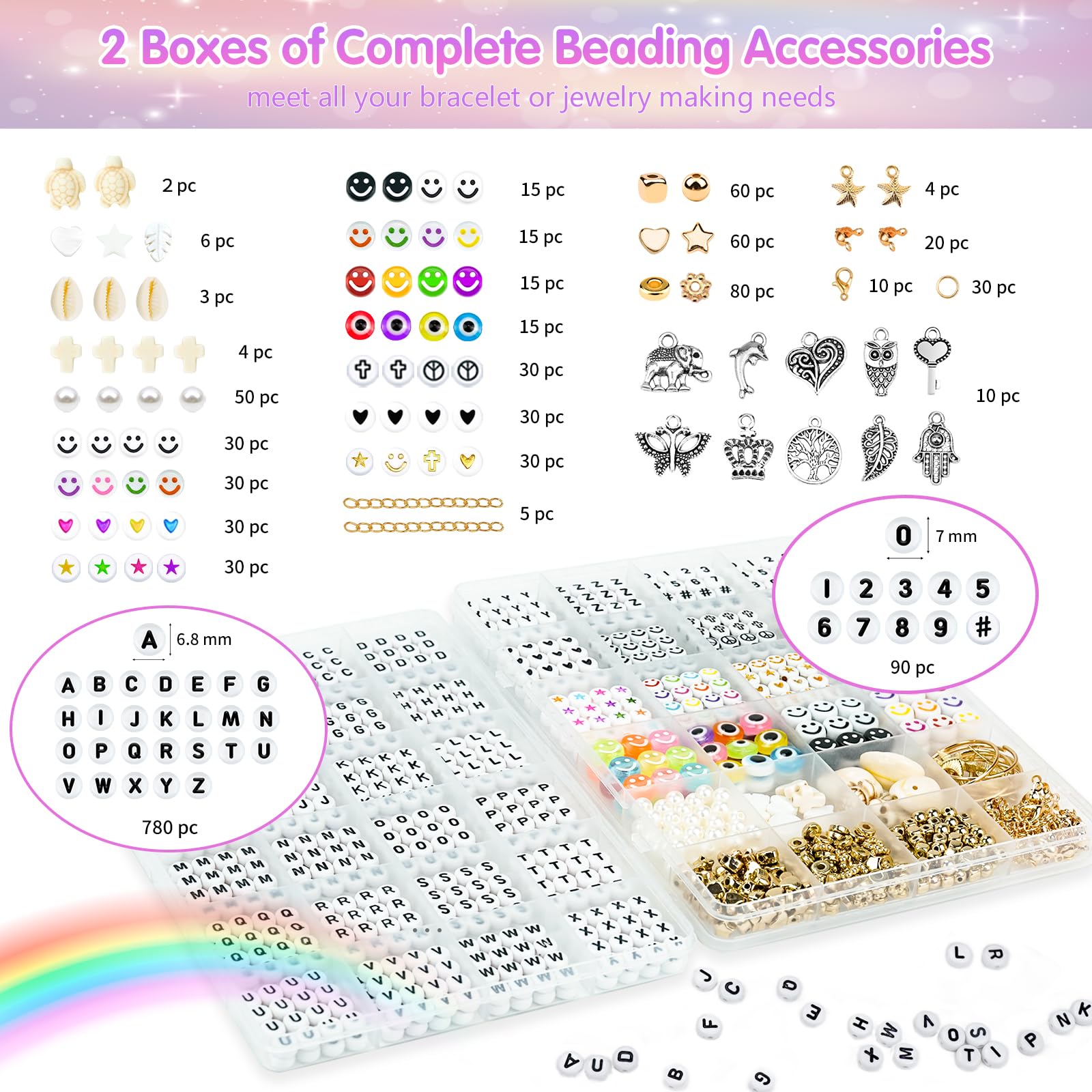 Gionlion 13000 Pcs Clay Beads Friendship Bracelet Making Kit