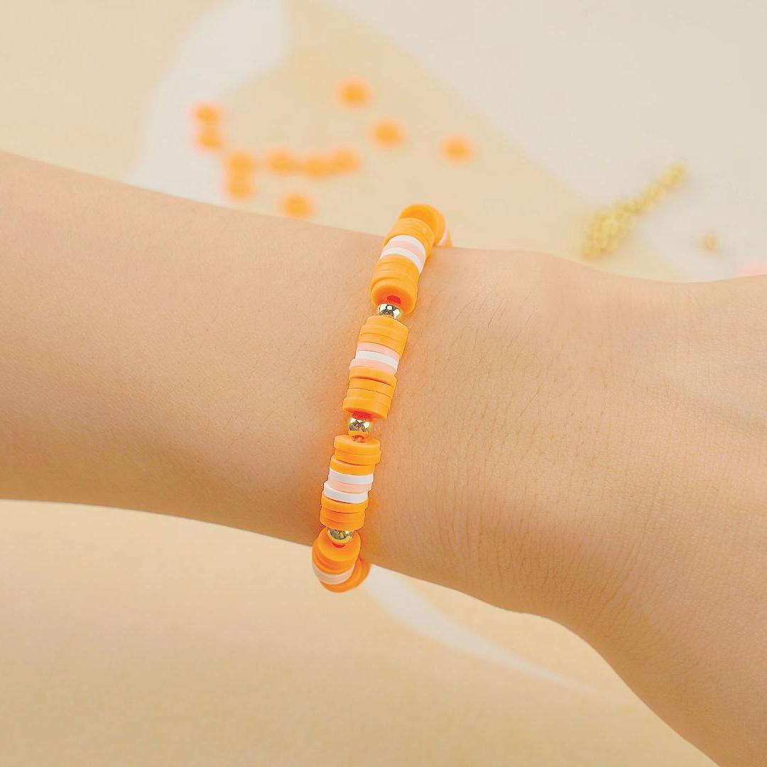 Sunset Clay Bead Bracelet