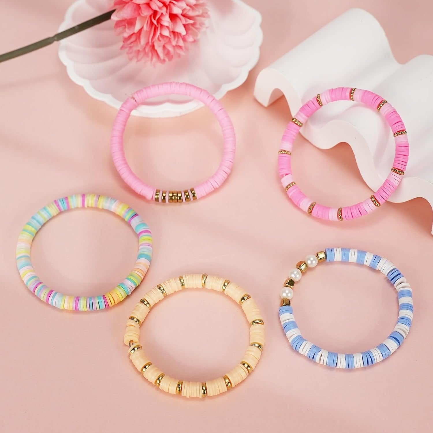 Gionlion 3000 Pcs Clay Beads for Bracelets (Pastel Whimsy)